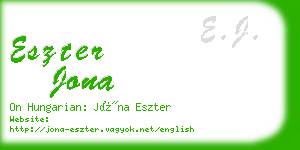 eszter jona business card